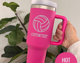 Custom Volleyball Tumbler Personalized Sports Cup Engraved Player Gift Travel Mug