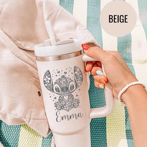 alien tumbler, cute tumbler, floral cup, engraved cup, gift for teen, custom name cup, travel tumbler, personalized mug, kawaii drinkware, insulated mug, pastel tumbler, etched cup, unique tumbler