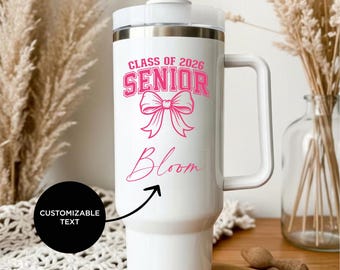 Senior Graduation Tumbler: Custom Name, Colorful Design - Insulated Steel