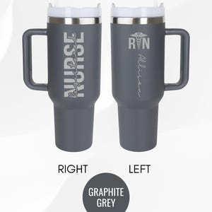 Nurse Registered RN Custom Name 40oz Tumbler, Gift for Nurse Coffee Tumbler, Rn Nurse Gifts Ideas, Laser Tumbler Custom Medical Tumbler