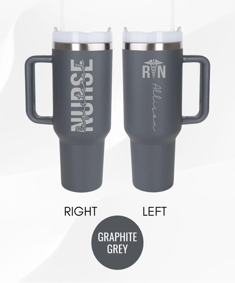 Nurse Registered RN Custom Name 40oz Tumbler, Gift for Nurse Coffee Tumbler, Rn Nurse Gifts Ideas, Laser Tumbler Custom Medical Tumbler