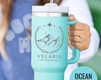 Engraved Mountain Travel Mug - Durable Outdoor Stainless Steel Cup