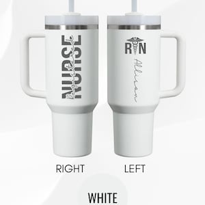 Nurse Registered RN Custom Name Two Side Engraved Tumbler, Gift for Nurse, Coffee Tumbler, Rn Nurse Gift Ideas, Laser Custom Medical Tumbler