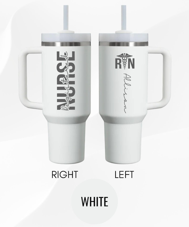 Nurse Registered RN Custom Name 40oz Tumbler, Gift for Nurse Coffee Tumbler, Rn Nurse Gifts Ideas, Laser Tumbler Custom Medical Tumbler
