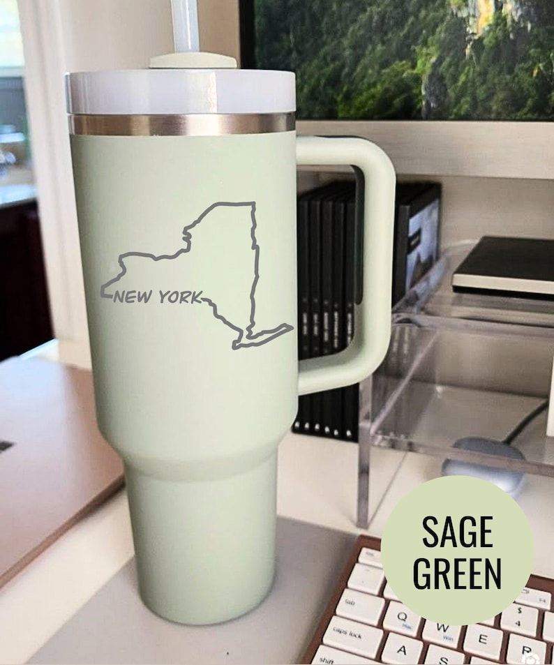 State Mugs Custom USA State Map Tumbler: Engraved Travel Coffee Cup - Etsy