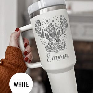 alien tumbler, cute tumbler, floral cup, engraved cup, gift for teen, custom name cup, travel tumbler, personalized mug, kawaii drinkware, insulated mug, pastel tumbler, etched cup, unique tumbler