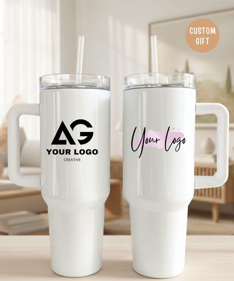 Branded Custom Logo Tumbler: Personalized Business Cups, Bulk Corporate ...