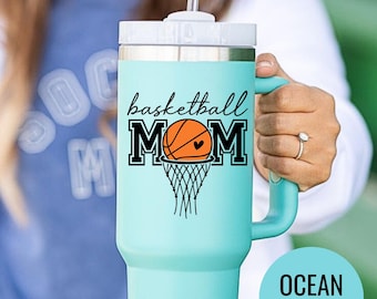 Basketball Mom Tumbler Travel Mug Sports Cup Gift For Game Day