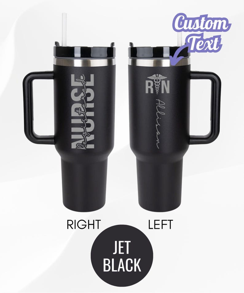 Nurse Registered RN Custom Name 40oz Tumbler, Gift for Nurse Coffee Tumbler, Rn Nurse Gifts Ideas, Laser Tumbler Custom Medical Tumbler