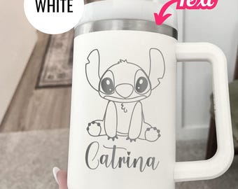 Custom Stitch Cartoon Tumbler: Personalized Stainless Steel Travel Mug