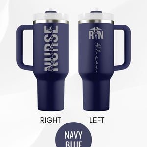 Nurse Registered RN Custom Name 40oz Tumbler, Gift for Nurse Coffee Tumbler, Rn Nurse Gifts Ideas, Laser Tumbler Custom Medical Tumbler