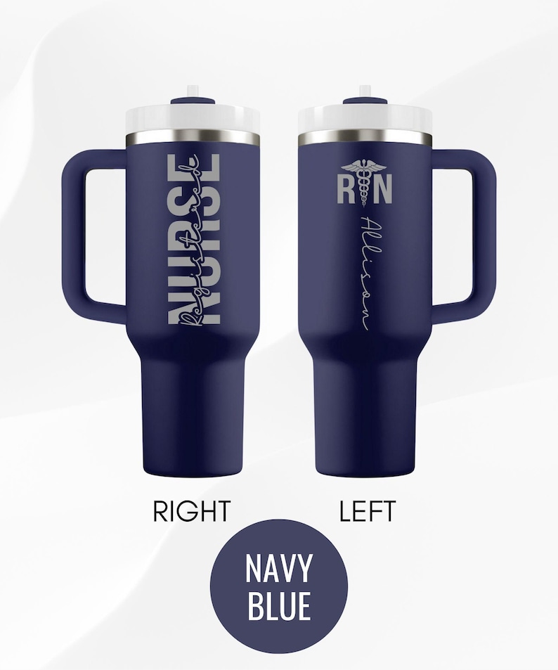 Nurse Registered RN Custom Name 40oz Tumbler, Gift for Nurse Coffee Tumbler, Rn Nurse Gifts Ideas, Laser Tumbler Custom Medical Tumbler