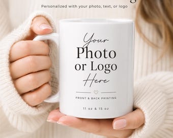 Custom Photo Mug | Personalized Ceramic Cup | 11Oz, 15Oz, Double-Sided Print, Home Office