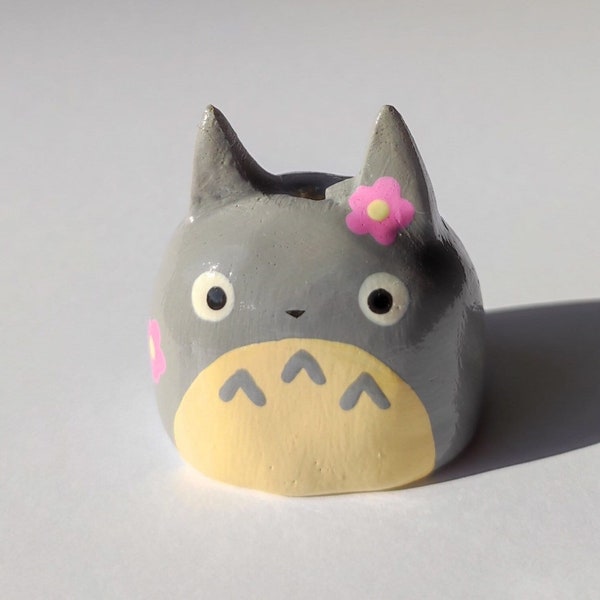 Cute Mini Vase/Incense Holder/Decoration/Flower Vase/Cat's Fallen Whiskers/Studio Ghibli Floral Totoro Desk Companion