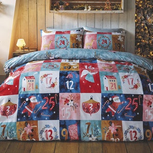 Christmas Advent Duvet Set Single Double King