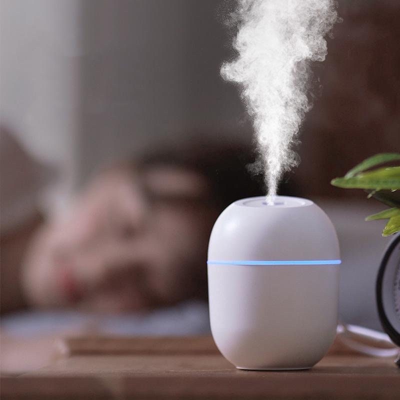 Humidificateur en forme de nuage de pluie, lampe d'aromathérapie relaxante,  diffuseur de son de pluie USB, veilleuse colorée pour la maison, 280ml