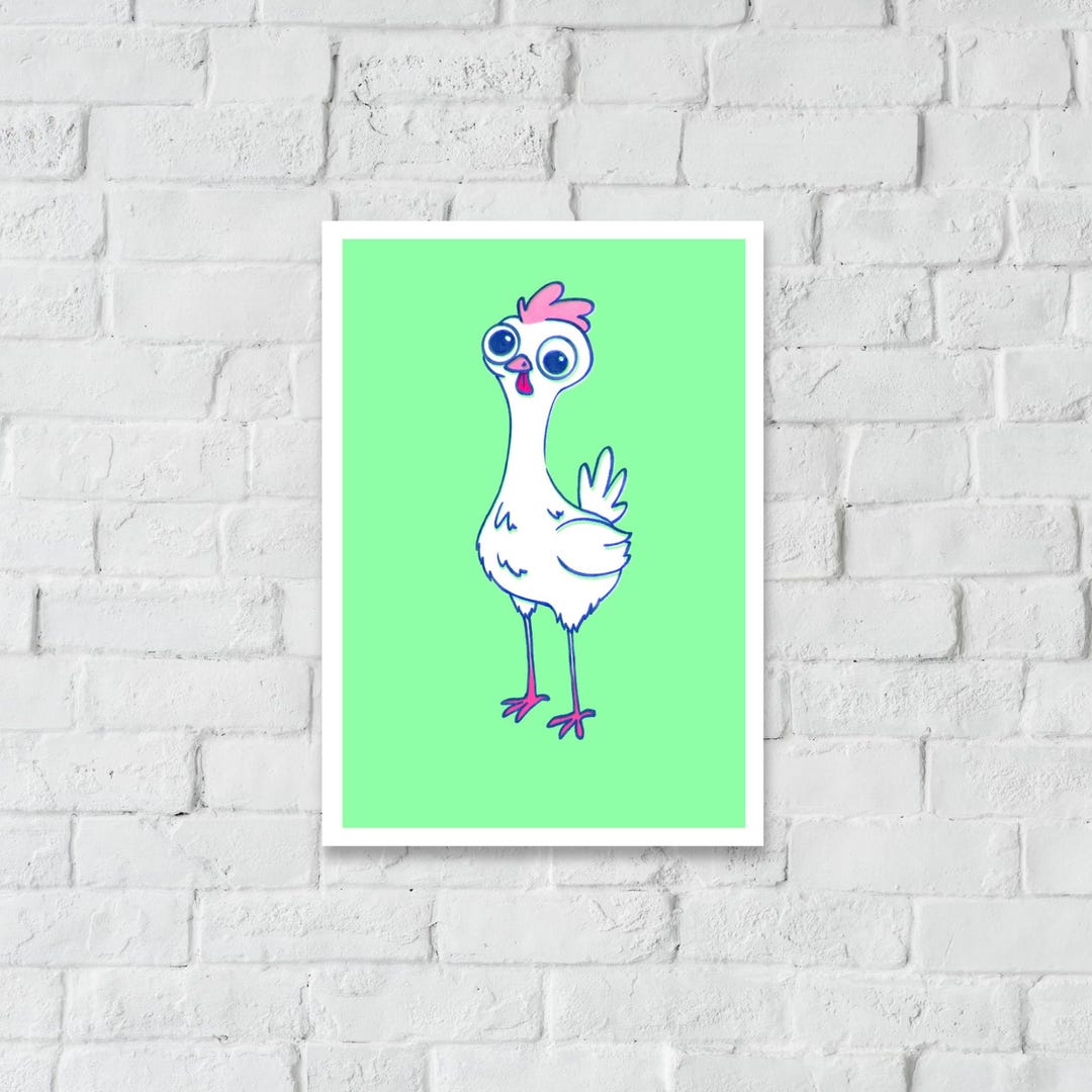Mr Chicken | Digital Art Print - Etsy