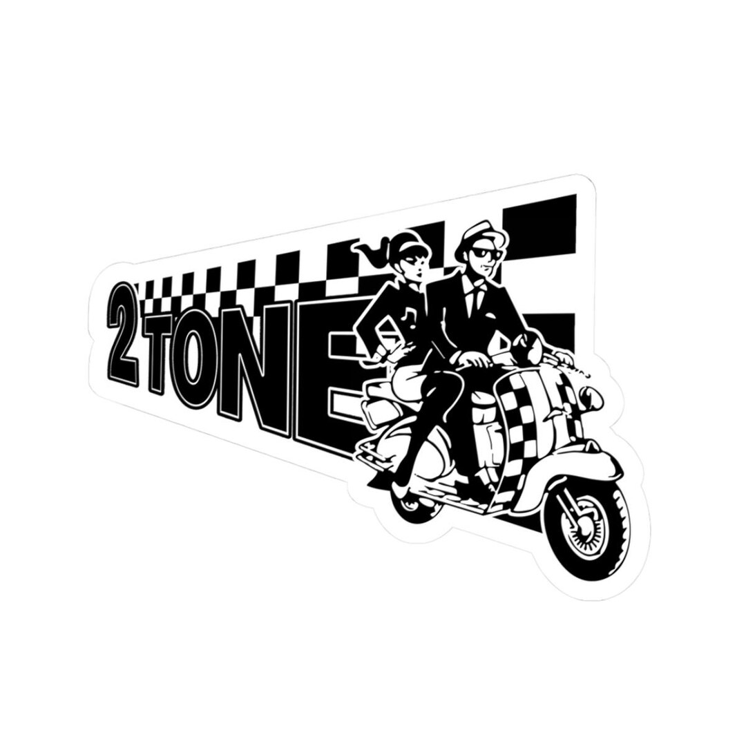 Two Tone Man Sticker 2 Tone Ska Scooter Kiss-cut Sticker, Laptop Decals, Custom Vinyl ...