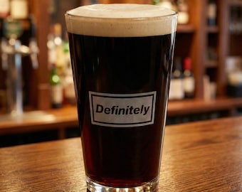 Vielleicht lyrisches Pintglas, Pint-Mischglas 16 Unzen graviert | Oase leben '25