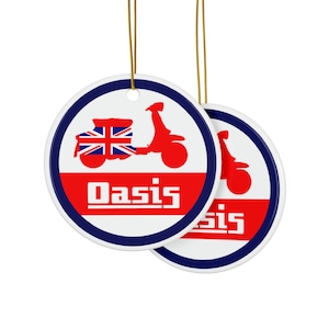 Urlaub Mod Ornament | Keramik Runde doppelseitig