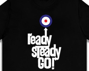 Camiseta Britpop Rock Show Go!, Oasis, camiseta retrô de música dos anos 90, turnê Live 25, Manchester, Mod, The Who, Noel Gallagher, Britpop, rock dos anos 90