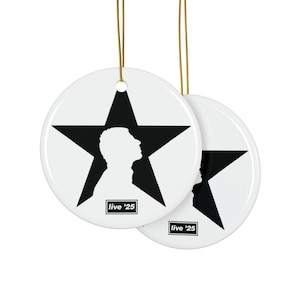 Live 25 Liam Illustrierte Ornament | Keramik Runde doppelseitig