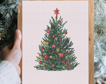 Christmas tree cross stitch pattern