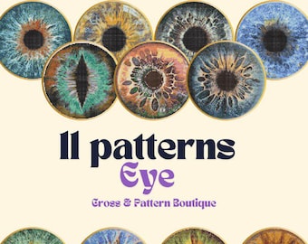 Eye cross stitch pattern, Human anatomy embroidery, Human body cross stitch chart, Eye embroidery, Modern mini tiny cross stitch