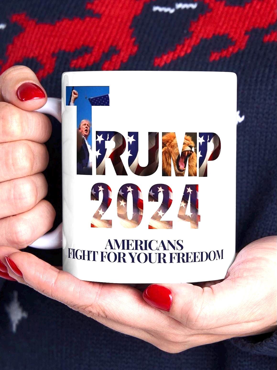 Tasse A Cafe Trump,Mug De Bureau Personnalisé,Tasse Emoji 3D Amusante