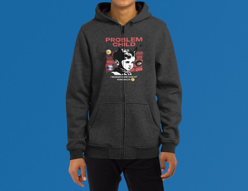 8 Ball Pool Zip Up Hoodie For Dad - Pink Billiard Game Full Zip Hoody With Custom Print - View #10