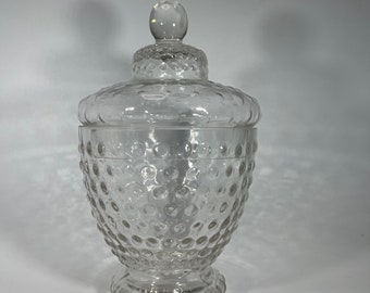 Vintage Hobnail Apothecary Jar Beautiful Vintage Hobnail Glass Candy Jar/Cookie Jar/Apothocary Jar