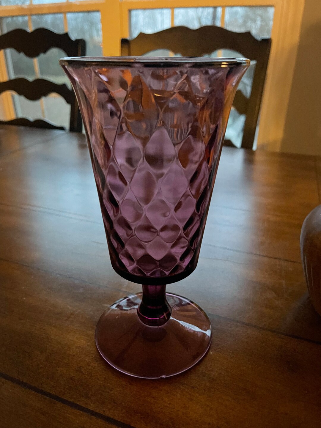 Vintage Amethyst Victorian Spooner Vase Etsy