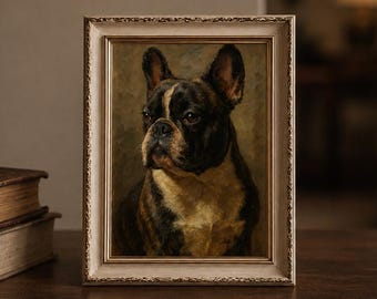 French Bulldog Dog Print, Frenchie Wall Art, French Bulldog Portrait Print, Frenchie Art, Dog Lover Gift, Gotcha Day Gift, Dog Birthday Gift