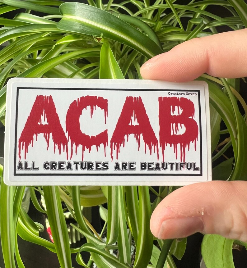 Gothic ACAB Sticker | Bloody Punk Vinyl Decal - Etsy
