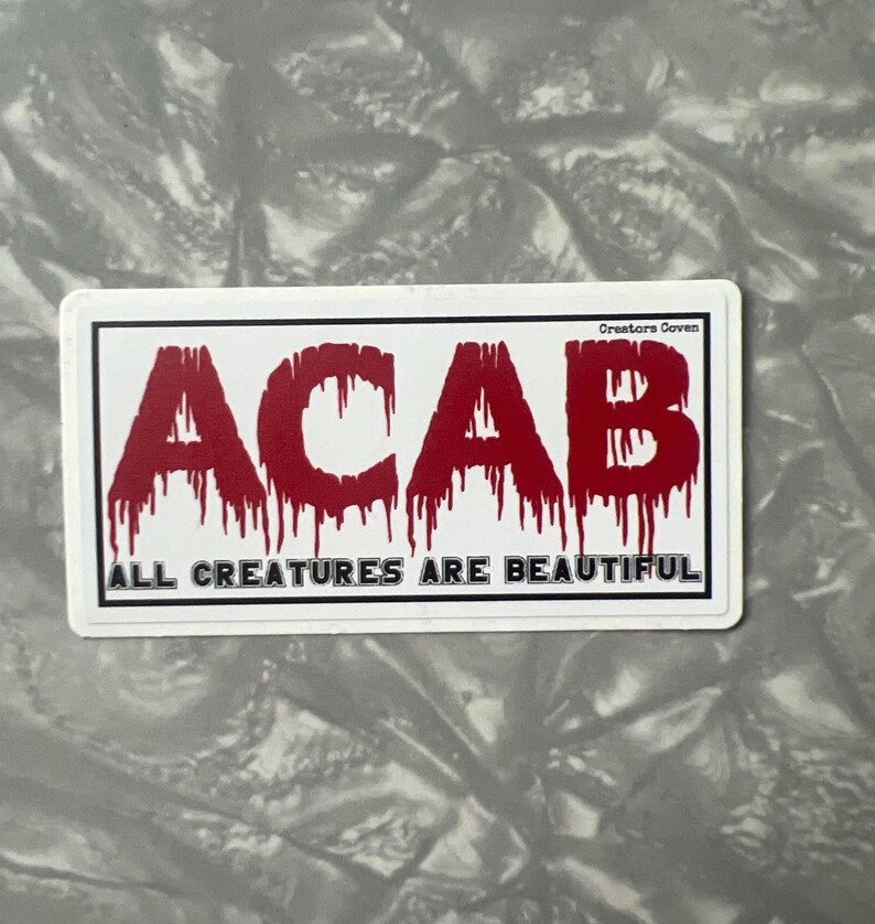 Gothic ACAB Sticker | Bloody Punk Vinyl Decal - Etsy