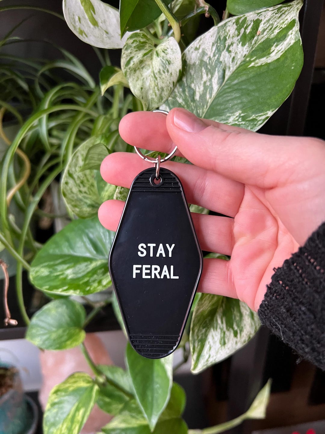 Gothic Keychain Stay Feral Key Chain Anatomical Key Chain Ribcage Goth ...