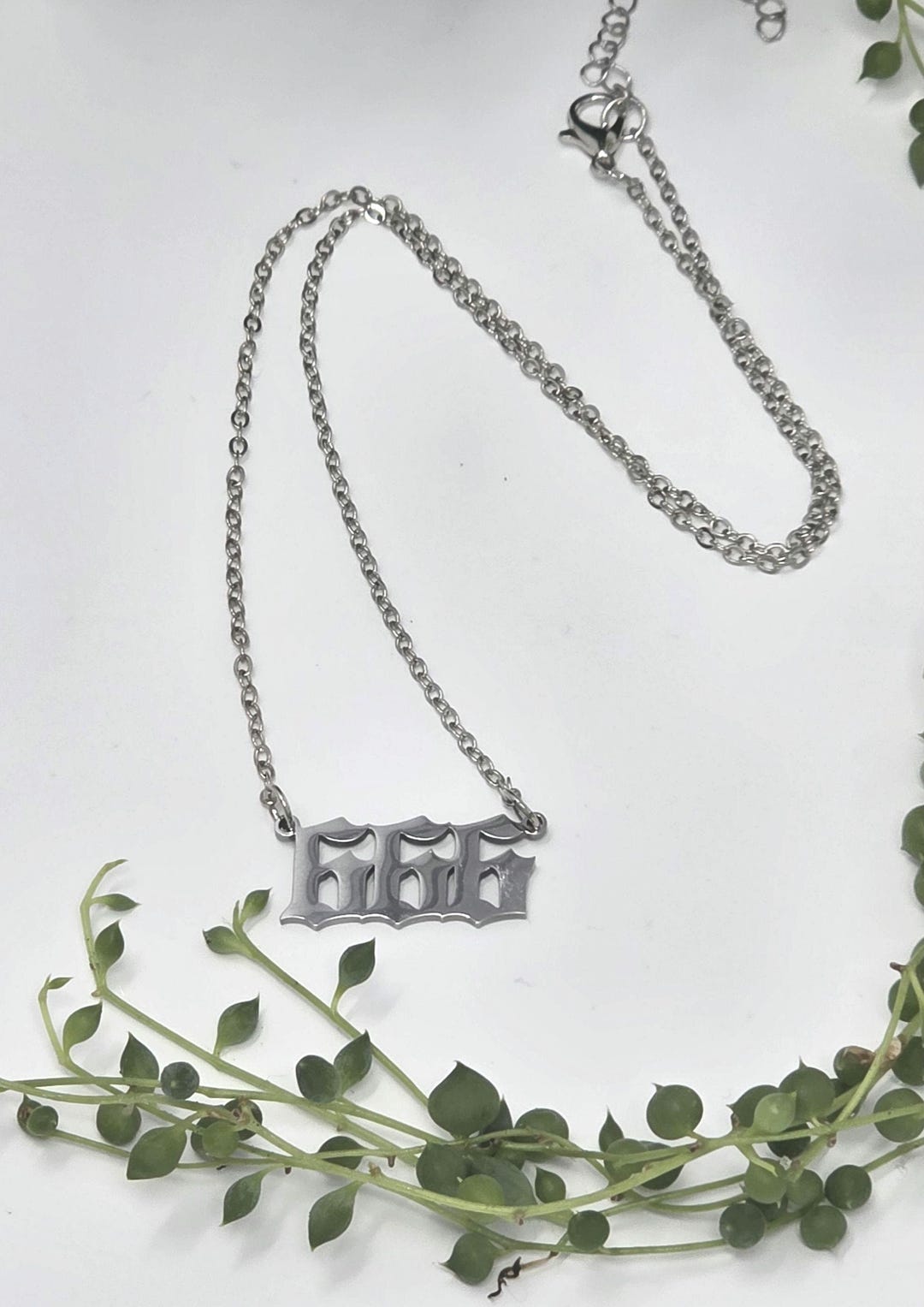 666 Gothic Choker Necklace Stainless Steel Goth Necklace Punk Jewelry ...