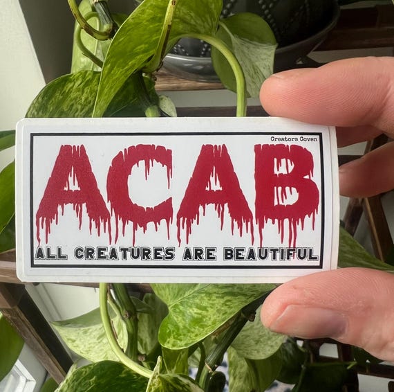 Gothic ACAB Sticker | Bloody Punk Vinyl Decal