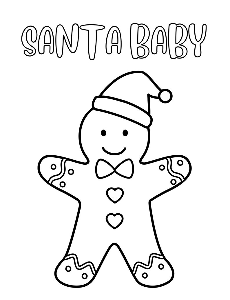 Printable Christmas Gingerbread Coloring Sheets Etsy Australia