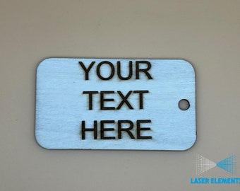 Rectangle Keyring/chain (includes metal ring)