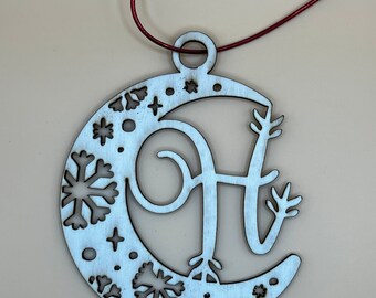 Alphabet Moon Christmas Hanging Decoration