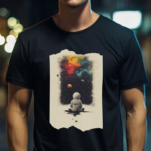 Astronaut space tee, space t-shirt, universe shirt for him her, cosmos graphic shirt, universe graphic tshirt, graphic astronaut shirt