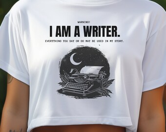 Je suis un haut court d'écrivain, culture d'auteurs, chemise de typographie drôle, cadeau pour écrivains, cadeau d'écrivains, chemise d'auteurs, culture de machine à écrire graphique