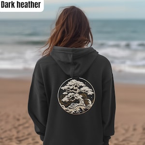 Bonsai tree hoodie, japan lovers gift shirt, japan culture hooded shirt, gift for him her, bonsai tree graphic hoodie, japan graphic hoodie
