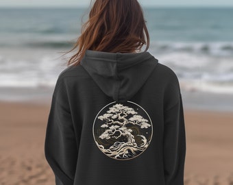 Sweat à capuche bonsaï, chemise cadeau pour les amoureux du Japon, chemise à capuche culture japonaise, cadeau pour lui, sweat à capuche graphique bonsaï, sweat à capuche graphique japon