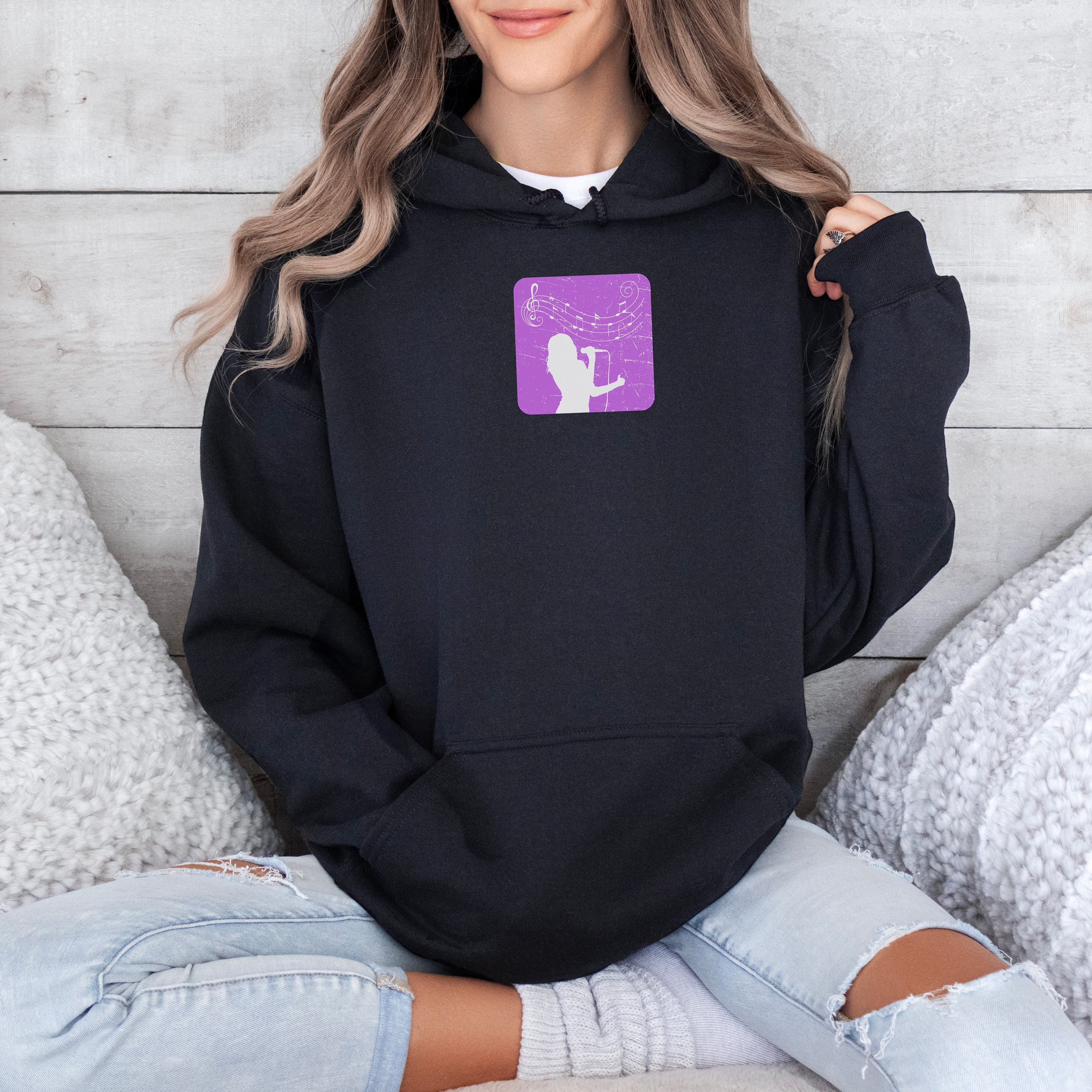 Singer Hoodie for Women, Female Vocalist Graphic Sweatshirt, Music ...