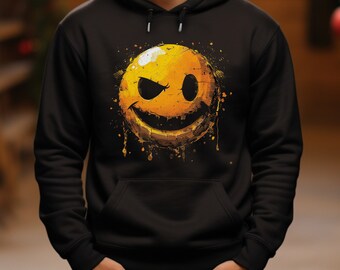 Sweat à capuche smiley effrayant, chemise à capuche graphique, capuche sourire graphique effrayant, sweat à capuche graphique horreur, sweat à capuche sourire graphique, cadeau pour lui