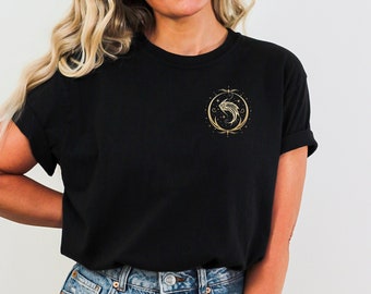 Camisa del signo del zodíaco de Piscis, camisa de astrología Piscis, regalo de cumpleaños para febrero y marzo, regalo amante de la astrología, zodiaco de camiseta del signo de Piscis