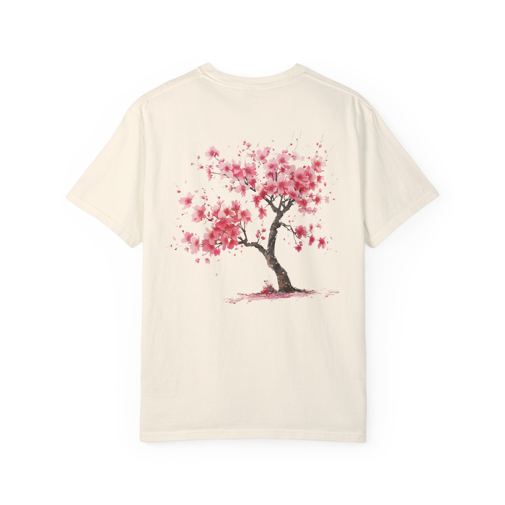 [ZEN SAI] LINE DRAWING FLOWER PRINT T SHIRT /追跡付 Kimono Cat Tee - Japanese Zen Shrine Neko T-Shirt – Kimono