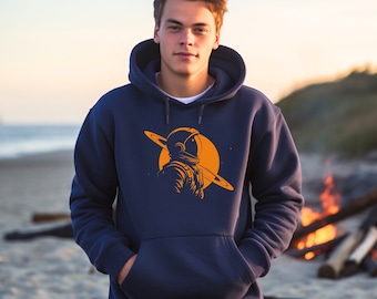 Sweat à capuche unisexe astronaute, pull sur le thème de l'espace, sweat-shirt design planète céleste, vêtements d'extérieur confortables toutes saisons